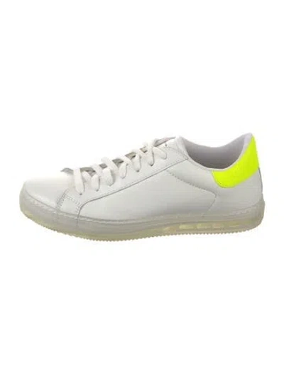 Pre-owned Kiton Leather Sneakers In White