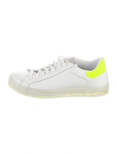 Pre-owned Kiton Leather Sneakers In White