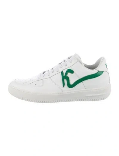 Pre-owned Kiton Leather Sneakers In White
