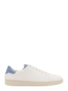 KITON LEATHER SNEAKERS WITH LOGO ENGRAVING