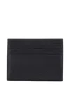 Kiton Black Leather Multi Compartment Card Case In Black