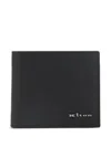 Kiton Logo-plaque Bi-fold Calf Leather Wallet In Black
