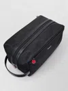 Kiton Rectangular Travel Case Front Pocket In Black