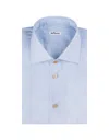 KITON LIGHT BLUE POPLIN CLASSIC SHIRT