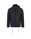 KITON LIGHTWEIGHT JACKET IN BLUE TECHNICAL FABRIC