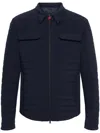 Kiton Lightweight Padded Jacket In Blue