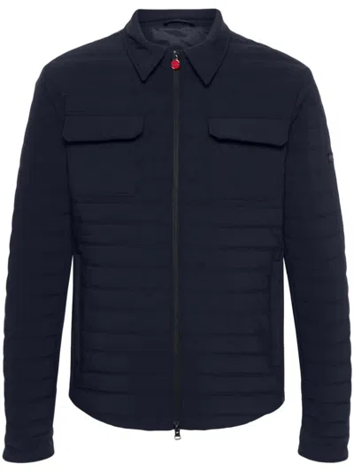 Kiton Lightweight Quilted Quilted Jacket In Blue