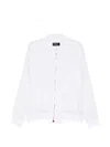 Kiton Linen Bomber Jacket In White