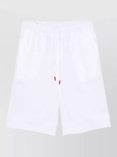 Kiton Linen Chino Shorts In Multi