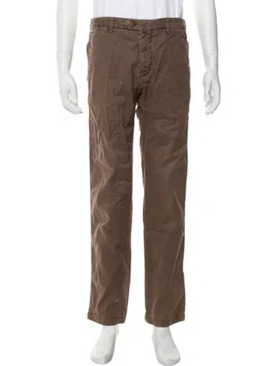 Pre-owned Kiton Linen Corduroy Pants In Brown