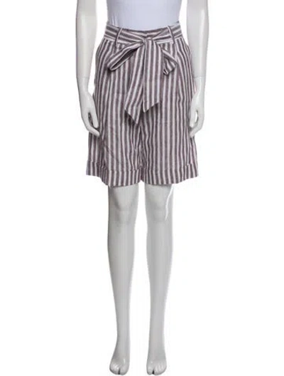 Pre-owned Kiton Linen Knee-length Shorts In Multi
