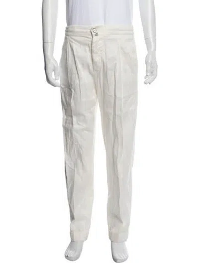 Pre-owned Kiton Linen Pants In Neutral