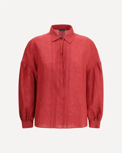 Kiton Women Linen Shirt In Gold