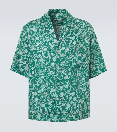 Kiton Linen Shirt In Green