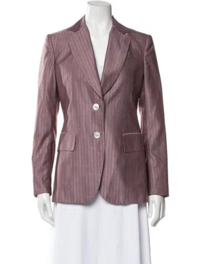 Pre-owned Kiton Linen Striped Blazer In Multi