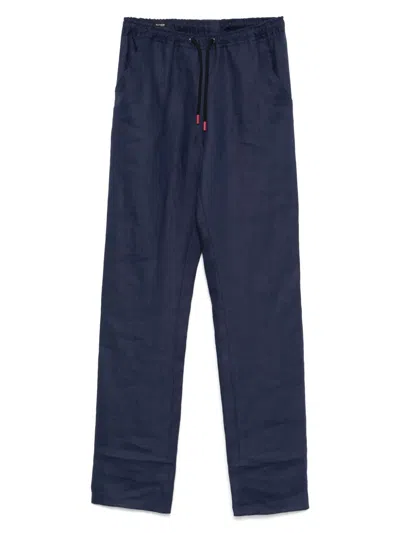 Kiton Trousers In Blue