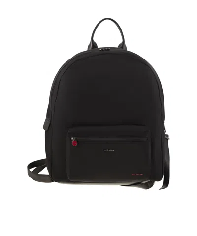 KITON KITON LOGO LETTERING ZIPPED BACKPACK