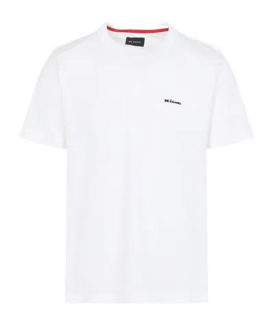 Kiton Cotton Jersey T Shirt Short Sleeves In White