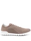 Kiton Cotton Mesh Sneakers Reinforced Toe In Neutral