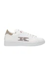 Kiton Embroidered-logo Low-top Sneakers In White