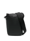 Kiton Logo-lettering Messenger Bag In Black