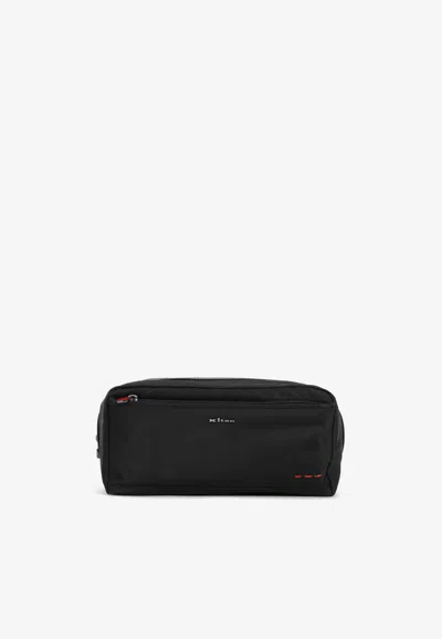 KITON LOGO NYLON POUCH