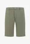 Kiton Lyocell Blend Knee-length Shorts In Green