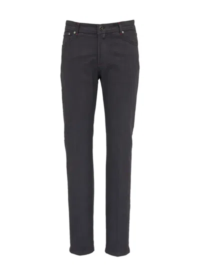 Kiton Slim-fit Chinos In Blue