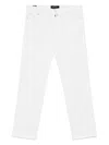 Kiton Logo-patch Trousers In White