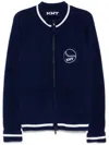 Kiton Logo Patched Jacket In 蓝色