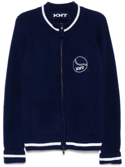 Kiton Logo Patched Jacket In 蓝色