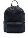 Kiton Logo-plaque Backpack In Blue