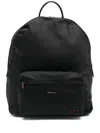 Kiton Rucksack Mit Logo-schild In Schwarz