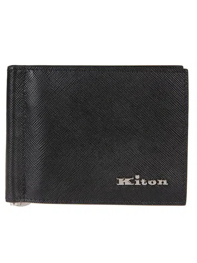 Kiton Logo Plaque Bi In Black