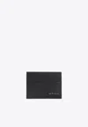 Kiton Logo-plaque Calf Leather Cardholder In Black