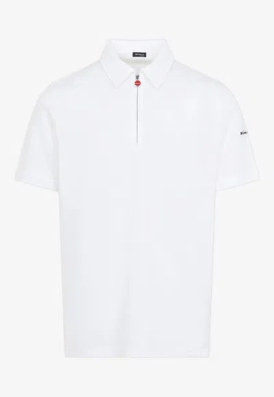 Kiton Logo Polo T-shirt In White
