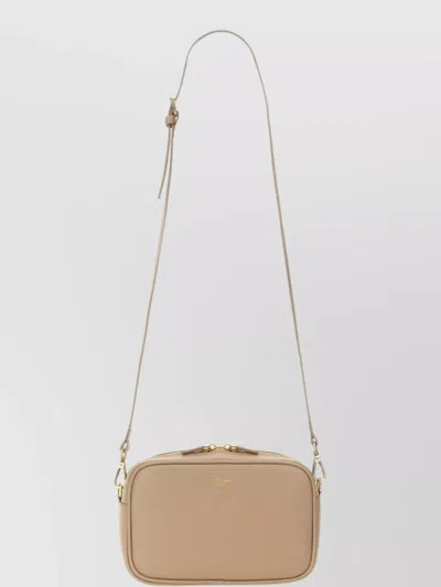 Kiton Logo Shoulder Bag Adjustable Strap In Neutral