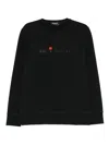 Kiton Crewneck Long Sleeve Sweater With Ribbed Cuffs In Black