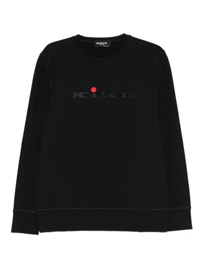 Kiton Logo Sweatshirt In Black