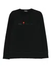 Kiton Crewneck Long Sleeve Sweater With Ribbed Cuffs In Black
