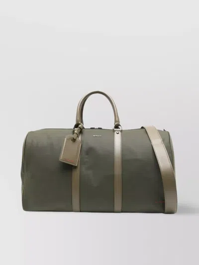 Kiton Logo Tag Travel Bag With Detachable Strap In Gray