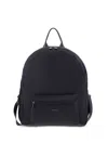 Kiton Technical Fabric Backpack With Logo In Blue