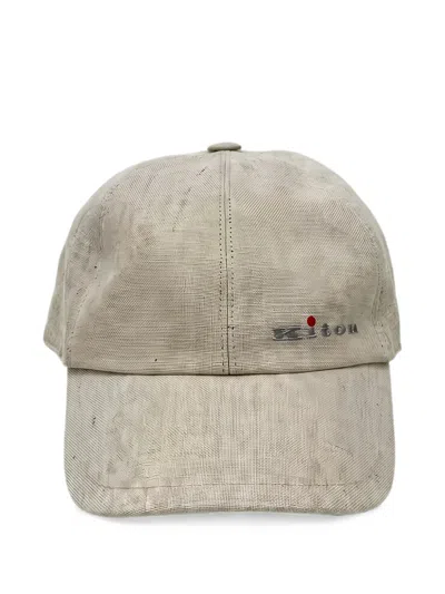 Kiton Logo-embroidered Baseball Cap In Brown