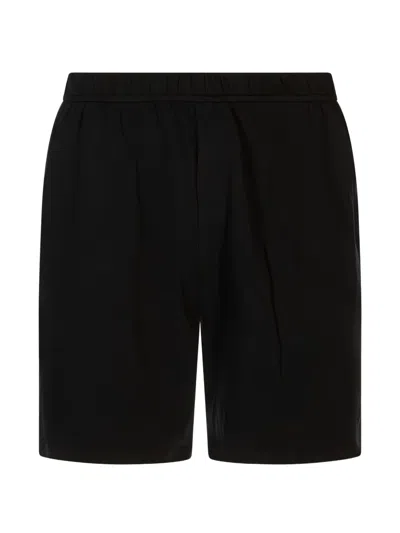 Kiton Logo-embroidered Elasticated Shorts In Black