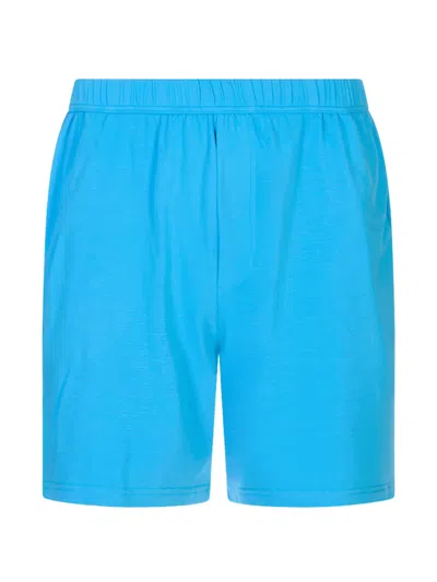 Kiton Logo-embroidered Elasticated-waist Shorts In Blue