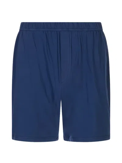 Kiton Logo-embroidered Shorts In Blue