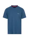 Kiton Logo-embroidered T-shirt In Blue