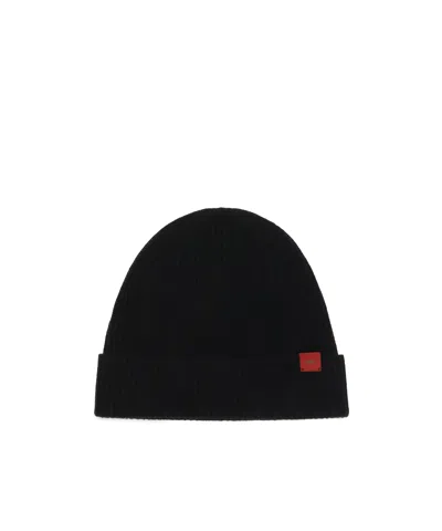 Kiton Logo-patch Ribbed Beanie Hat In Brown