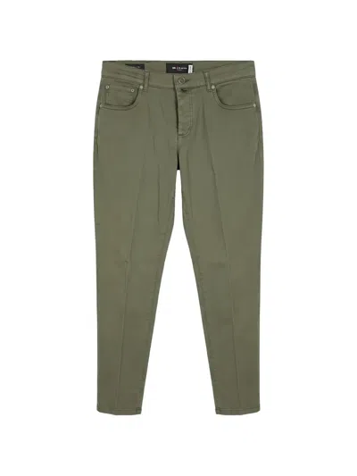 Kiton Logo-patch Trousers In Green