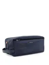 Kiton Logo-plaque Side-handle Clutch Bag In Blue
